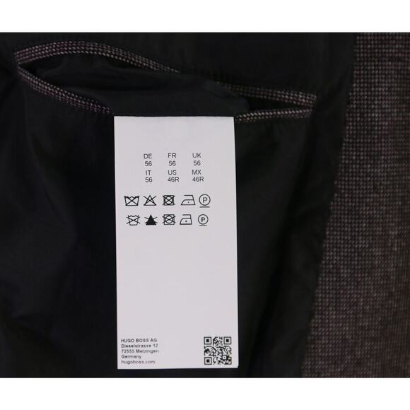 Hugo Boss Current Nalmar Model Purple/White Woven Cotton 2-Btn Blazer Jacket 46R - Picture 9 of 10